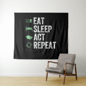 Tenture Manger Dormir Agir Répéter - Agir T Acteurs (En situation (horizontale))