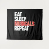 Tenture Manger Dormir Comédies Musicales Répéter Broadway  (Devant (Horizontal))