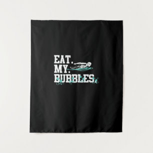 Tenture Mangez Mes Bulles Amusante Nage Cadeau Conception 