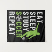 Tenture Mangez Sleep Study Soccer Répéter Garçon Soccer Jo (Devant (Horizontal))