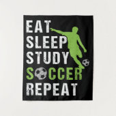 Tenture Mangez Sleep Study Soccer Répéter Garçon Soccer Jo (Devant)