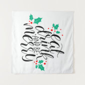 Tenture Mangez un verre et soyez joyeux Design (Devant (Horizontal))