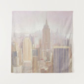 Tenture Manhattan dans la brume | New York City (Devant (Horizontal))