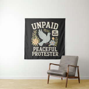 Tenture manifestant pacifique non rémunéré