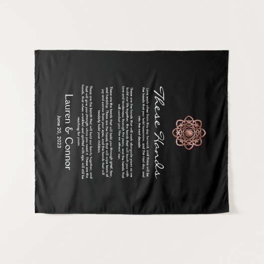 Tenture Manipulation du Mariage irlandais Keepsaké Celtic  (Devant (Horizontal))