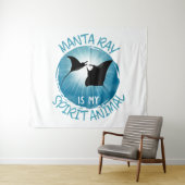 Tenture Manta Ray est mon esprit animal (En situation (horizontale))