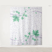Tenture Maple feuille menthe et lavande pois (Devant)