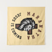 Tenture Maranatha Jesus is coming  (Devant (Horizontal))