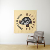 Tenture Maranatha Jesus is coming  (En situation (horizontale))