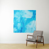 Tenture Marbre blanc bleu texture avec motif naturel (En situation)