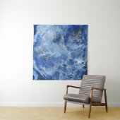 Tenture Marbre bleu et texture or (En situation (horizontale))