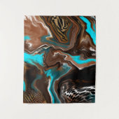 Tenture Marbre Brown et Bleu - Flûte (Devant)