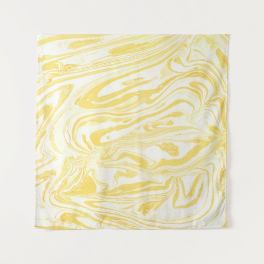 Tenture Marbre jaune élégant : Texture dessinée à la main (Devant)