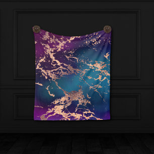 Tenture Marbre Luxe Humeur   Violet foncé et Or rose sarce