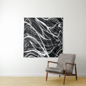 Tenture Marbre noir blanc : Vintage Abstrait (En situation (horizontale))