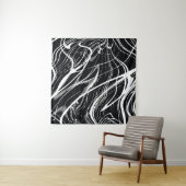 Tenture Marbre noir blanc : Vintage Abstrait (En situation)