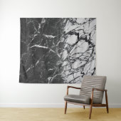 Tenture Marbre noir et blanc Moderne Glam Tendance (En situation (horizontale))