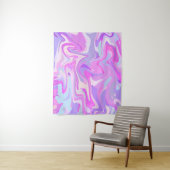 Tenture Marbré rose violet Turquoise (En situation)