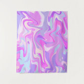 Tenture Marbré rose violet Turquoise (Devant)