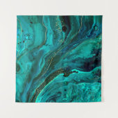 Tenture Marbre vert & Or : Texture luxueuse (Devant)