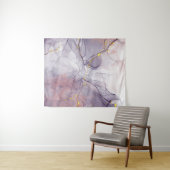 Tenture Marbre Violet et Or (En situation (horizontale))