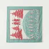 Tenture Marche au pays des merveilles d'hiver (Devant)