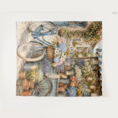 Tenture Marché de fleurs Bloomcore avec bicyclette (Devant (Horizontal))