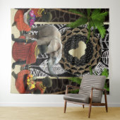 Tenture Marche des éléphants africains (En situation (horizontale))