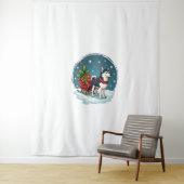 Tenture Marche Husky Festive (En situation)