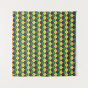 Tenture Mardi Gras Diamonds : Motif festif dynamique