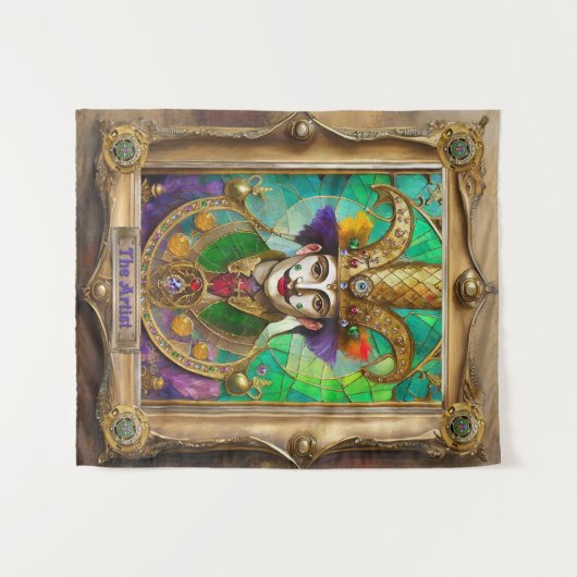 Tenture Mardi Gras Realm Portraits - L'Artiste Dali (Devant (Horizontal))