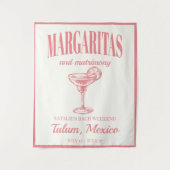 Tenture Margaritas Et Mariage Cocktail Social Itinéraire (Devant)