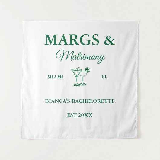 Tenture Marges et Matrimony Beach Bachelorette party (Devant)