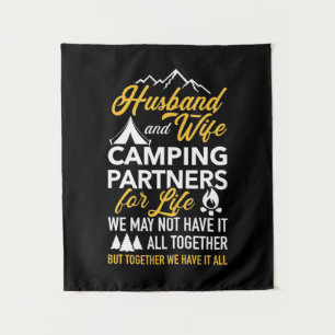Tenture Mari Et Femme Partenaires De Camping Pour La Vie