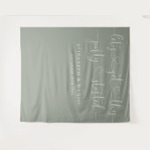 Tenture Mariage à l'écriture cursive cœur de la fête de la (Devant (Horizontal))