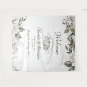 Tenture Mariage Accueil Fleurs Blanches Vintage Cherish (Devant (Horizontal))