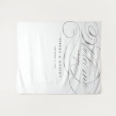 Tenture Mariage Affiche de bienvenue Élégant Faux Script A (Devant (Horizontal))
