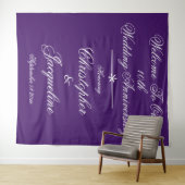 Tenture Mariage Anniversaire Script Photo Booth Arrière-pl (En situation (horizontale))