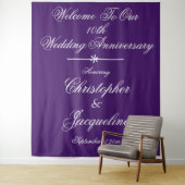 Tenture Mariage Anniversaire Script Photo Booth Arrière-pl (En situation)