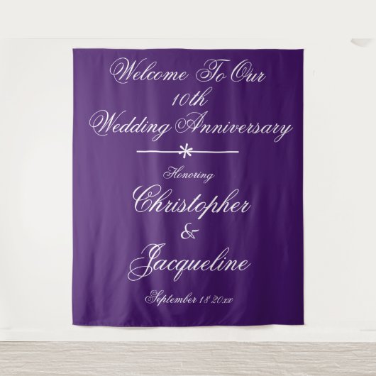 Tenture Mariage Anniversaire Script Photo Booth Arrière-pl (Devant)