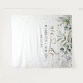 Tenture Mariage aquarelle floral verdure (Devant (Horizontal))