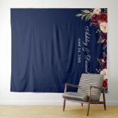 Tenture Mariage arrière-plan Photo Booth Prop Burgundy Ble (En situation (horizontale))