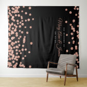 Tenture Mariage arrière-plan Rose Gold Black Parties scint (En situation (horizontale))