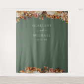 Tenture Mariage Automnal Vert (Devant)