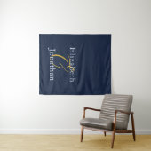 Tenture Mariage bleu opulent (En situation (horizontale))