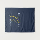 Tenture Mariage bleu opulent (Devant (Horizontal))