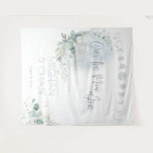 Tenture Mariage | Bleu Poussiéreux Amour Fou (Devant (Horizontal))