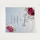 Tenture Mariage bleu roux bordeaux fond photo (Devant (Horizontal))