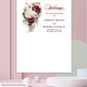 Tenture Mariage Boho Bourgogne blanc