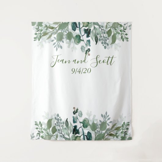 Tenture Mariage botanique Feuilles Moderne verdure Cascade (Devant)